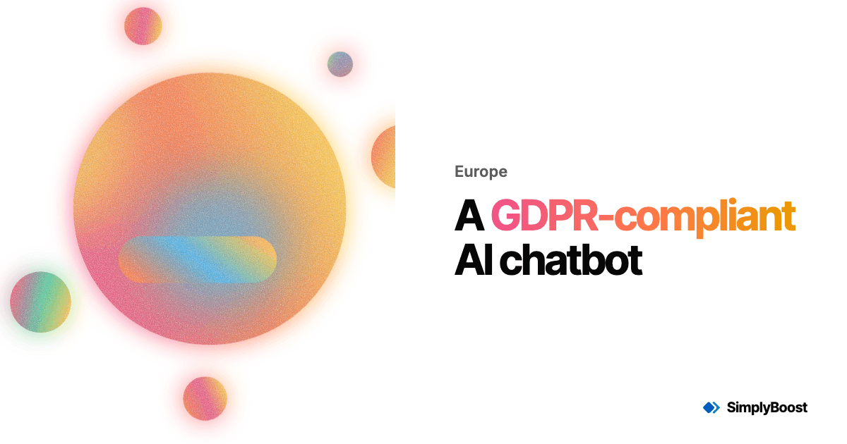 SimplyBoost blog cover: A GDPR-compliant AI chatbot